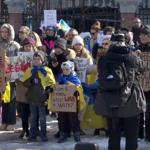 Protest de solidaritate cu Ucraina la București