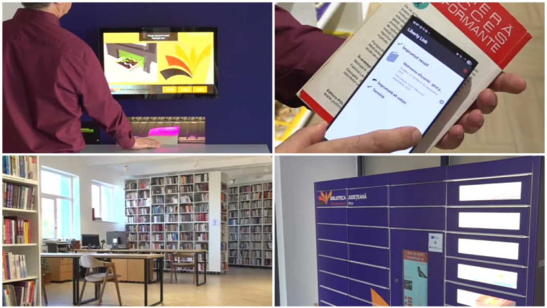 Video Cărți împrumutate cu telefonul, în sistem self-service. Cum arată cea mai modernă bibliotecă din România, deschisă nonstop