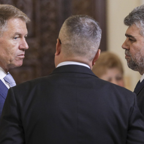 Marcel Ciolacu și Nicolae Ciucă au avut o întâlnire cu Klaus Iohannis la Cotroceni înainte de anunțul organizării alegerilor